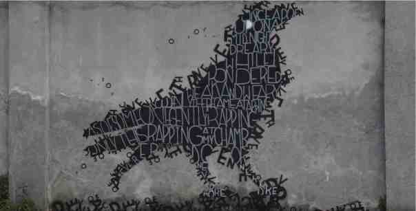 gedicht op een bunker in Turijn