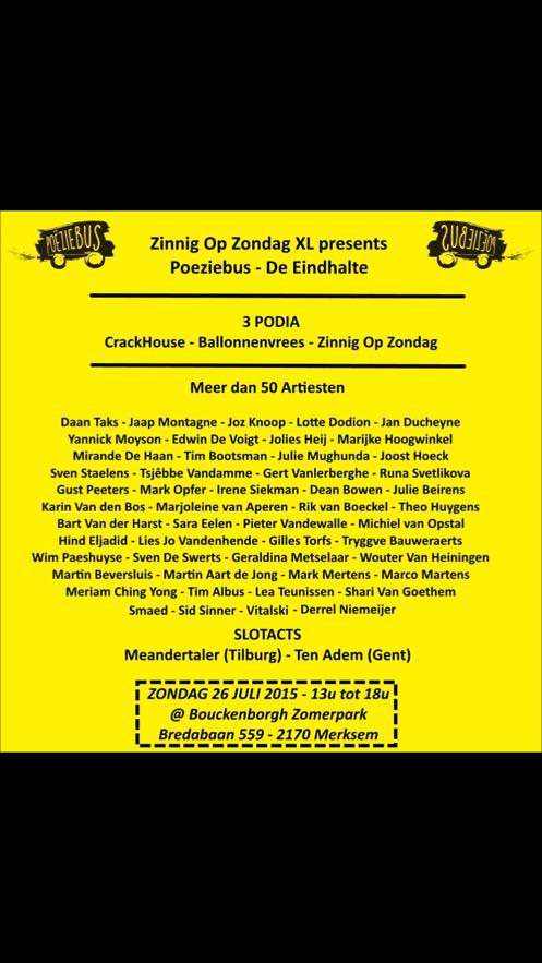 Program poeziebus Antwerpen